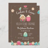 Cookies für den Urlaub und Kakaoschokolade Einladung (Vorne/Hinten)