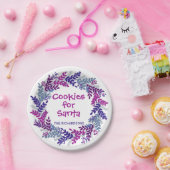 Cookies für den Weihnachtskranz Lila Pappteller (Party)