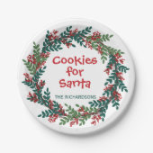 Cookies für den Weihnachtskranz Pappteller (Vorderseite)
