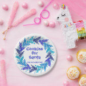 Cookies für den Weihnachtskranz von Santa Blue Pappteller (Party)