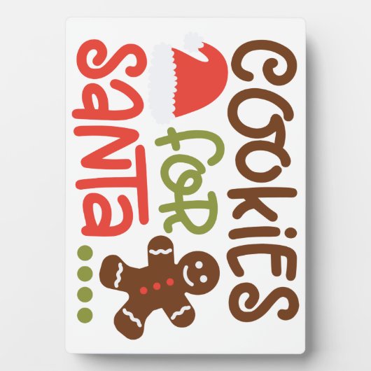 Cookies für den Weihnachtsmann Fotoplatte (Vorderseite)