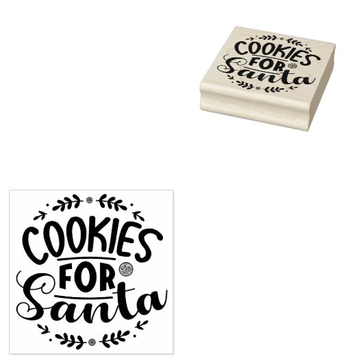Cookies für den Weihnachtsmann Gummistempel (Stempel)