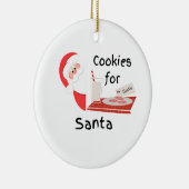 Cookies für den Weihnachtsmann mit dem Weihnachtsm Keramik Ornament (Rechts)