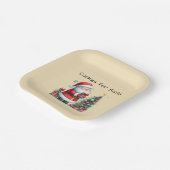 Cookies für den Weihnachtsmann Pappteller (Gewinkelt)