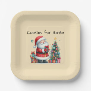 Cookies für den Weihnachtsmann Pappteller