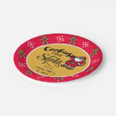 Cookies für den Weihnachtsmann Pappteller (Schrägansicht)