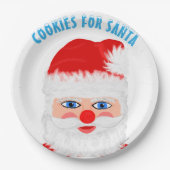 Cookies für den Weihnachtsmann Pappteller (Vorderseite)