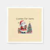 Cookies für den Weihnachtsmann Serviette (Vorderseite)