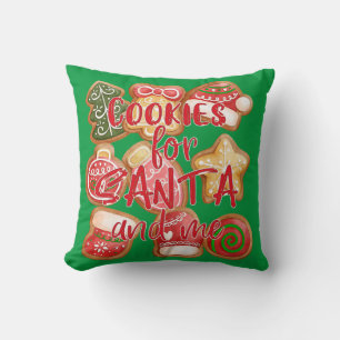 Cookies für den Weihnachtsmann und mich - Weihnach Kissen