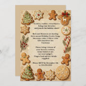 Cookies für die Weihnachtsfeier Einladung (Vorne/Hinten)