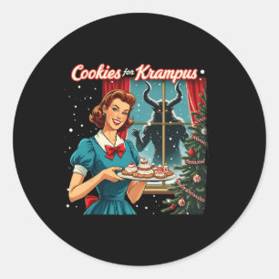 Cookies für Krampus Funny Christmas Xmas Krampus G Runder Aufkleber