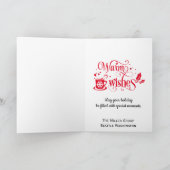 Cookies für Kunden Warme Wünsche Feiertagskarte (Innenseite)