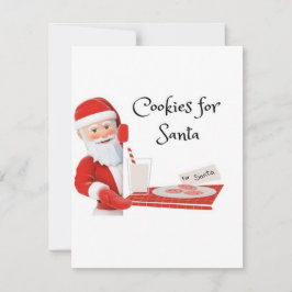 Cookies für Santa auf einem Feiertagskarte