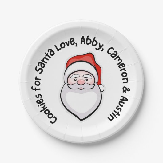 Cookies für Santa Pappteller (Vorderseite)