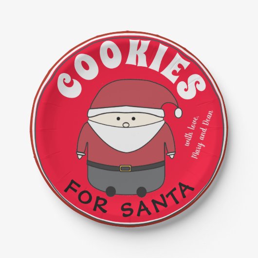 Cookies für Santa Plate Red Pappteller (Vorderseite)