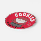 Cookies für Santa Plate Red Pappteller (Schrägansicht)