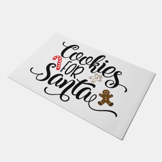 Cookies für Weihnachten Fußmatte (Schrägansicht)
