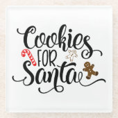 Cookies für Weihnachten Glasuntersetzer (Vorderseite)