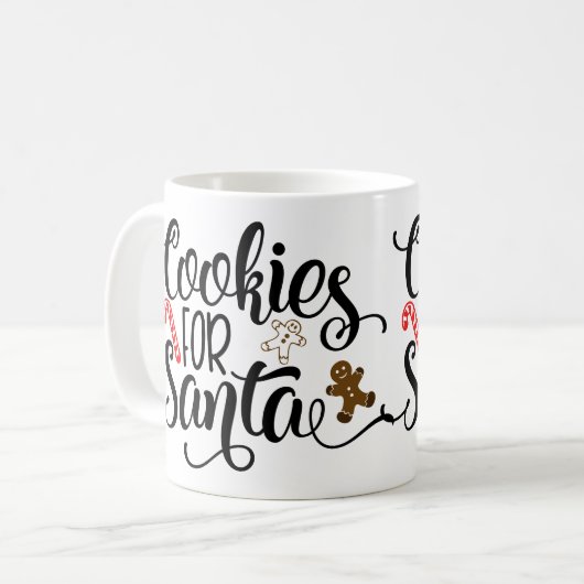 Cookies für Weihnachten Kaffeetasse (Vorderseite Links)