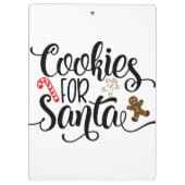 Cookies für Weihnachten Klemmbrett (Rückseite)