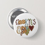 Cookies für Weihnachtsgeschenke und Geschenke Button (Vorne & Hinten)