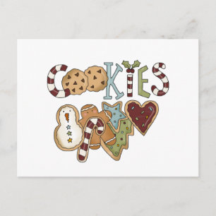 Cookies für Weihnachtsgeschenke und Geschenke Feiertagspostkarte
