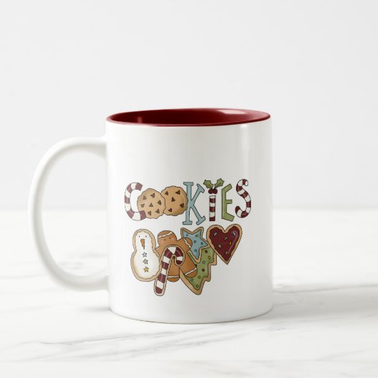 Cookies für Weihnachtsgeschenke und Geschenke Zweifarbige Tasse (Links)