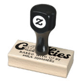 Cookies, gebacken mit Liebe durch individuelle Nam Gummistempel (Stempel)