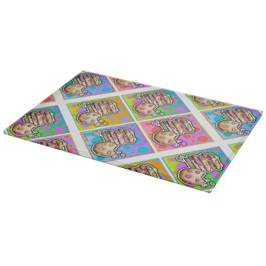 COOKIES Glas Schneidewagen Schneidebrett (Ecke)