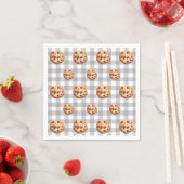 Cookies Gray Gingham Birthday Party Serviette (Beispiel)
