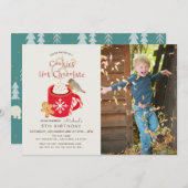 Cookies & Hot Chocolate Foto Geburtstagseinladung Feiertagskarte (Vorne/Hinten)