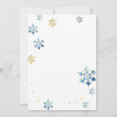 Cookies & Hot Cocoa Blue Snowflakes 6. Geburtstag Einladung (Rückseite)