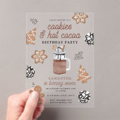 Cookies & Hot Cocoa Chocolate Kids Winter Birthday Acryleinladungen (Insitu (Handheld))