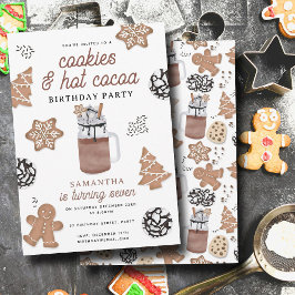 Cookies & Hot Cocoa Chocolate Kids Winter Birthday Einladung