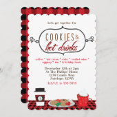 Cookies & Hot Drinks Feierlichkeiten Einladungen (Vorne/Hinten)