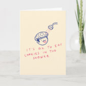 Cookies in der Dusche Karte (Vorderseite)