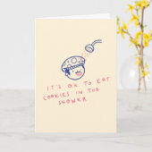 Cookies in der Dusche Karte (Gelbe Blume)