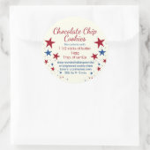 Cookies in einem Jar Topper Runder Aufkleber (Tasche)