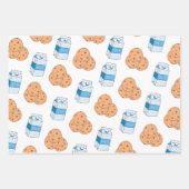 Cookies in Milk Blue White Pink Muster Geschenkpapier Set (Vorderseite 2)