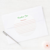 "Cookies Jar"-Anleitungen Runder Aufkleber (Umschlag)