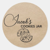 Cookies Jar Label Runder Aufkleber (Vorderseite)