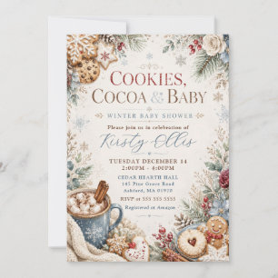 Cookies, Kakao & Baby Winter-Baby-Shower Einladung