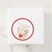 Cookies & Kakao Heiße Schokolade Rote Tasse Geburt Geschenkanhänger (Beispiel)