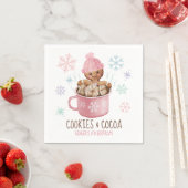 Cookies & Kakao Lebkuchen Mädchen Winter Geburtsta Serviette (Beispiel)