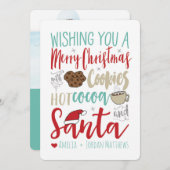 Cookies, Kakao und Weihnachtskarte Feiertagskarte (Vorne/Hinten)