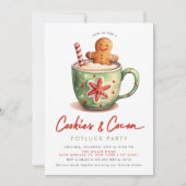 Cookies & Kakaoweihnachtsgebäck - Party Einladung (Vorderseite)