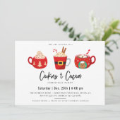 Cookies & Kakaoweihnachtsgebäck - Party Einladung (Stehend Vorderseite)