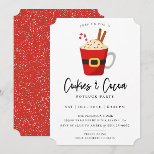 Cookies & Kakaoweihnachtsgebäck - Party Einladung