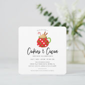 Cookies & Kakaoweihnachtsgebäck - Party Einladung (Stehend Vorderseite)