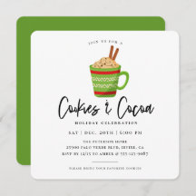 Cookies & Kakaoweihnachtszeit Party Einladung